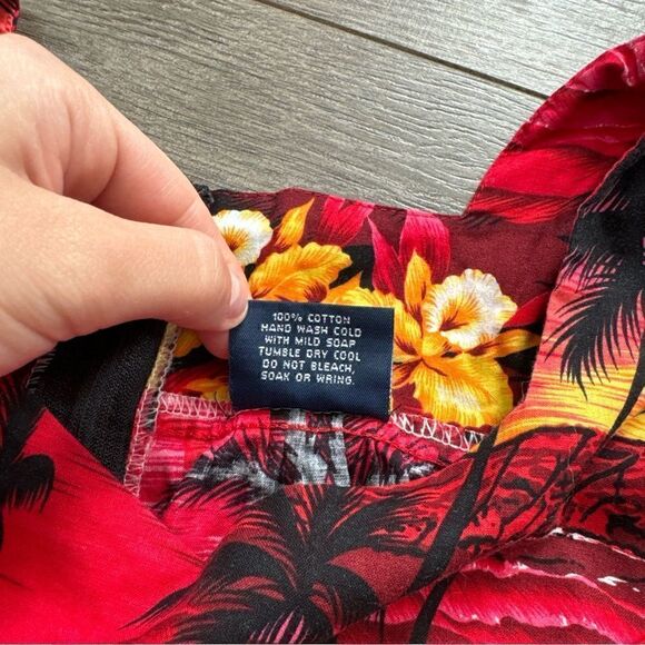 Women's Royal Creations Hawaii Tropical Print Maxi Dress With Pockets Size M - Picture 4 of 7